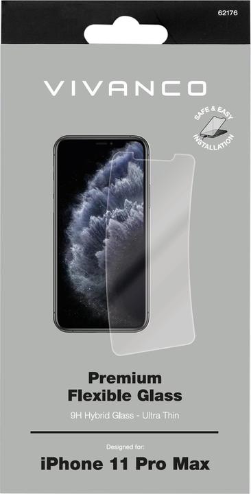 Immagine prodotto Vivanco Proteggi schermo ibrido 2D per iPhone 11 Pro Max (1 Pezzo/i, Apple iPhone 11 Pro Max)
