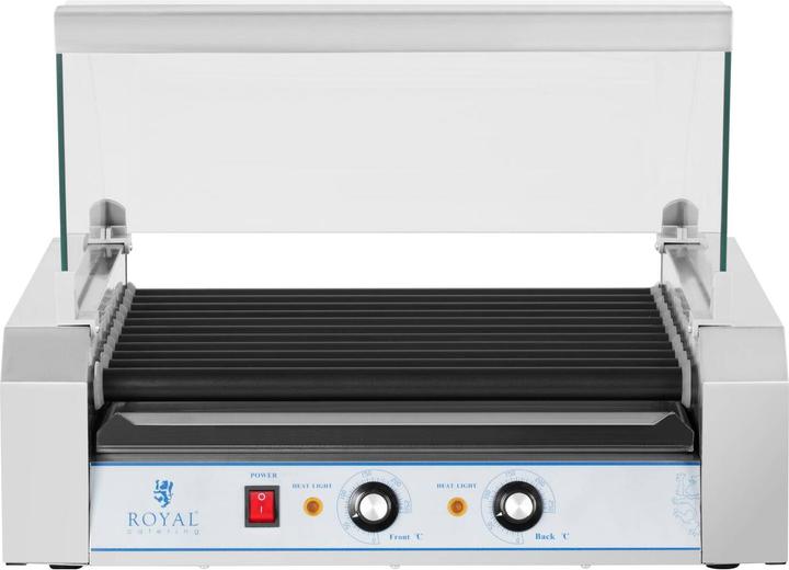 Actual product image Royal Catering Hot Dog Grill - 11 rollers - Teflon