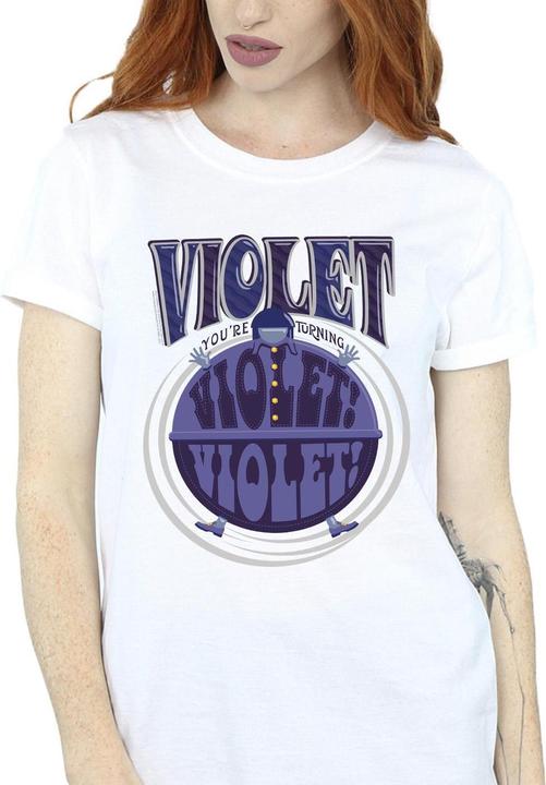 Immagine prodotto Willy Wonka & the Chocolate Factory Violet Turning Violet Maglietta Ampia Donna (M)