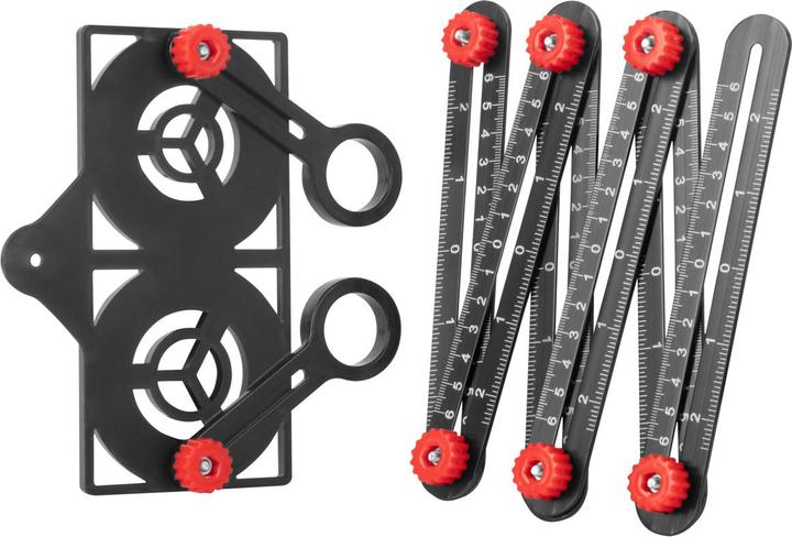 Stahlwerk 6-in-1 Multiwinkel-Messlineal aus Aluminium
