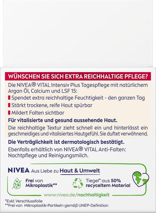 Produktbild NIVEA Vital Anti-Age extra reichhaltige Tagescreme LSF 15 (50 ml, Tagescreme, SPF 15)