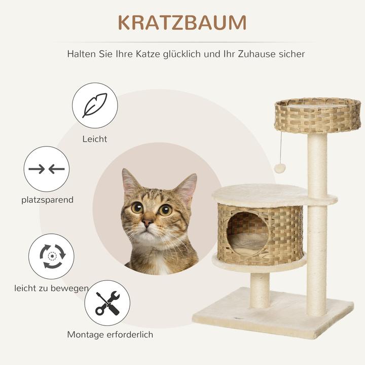 Actual product image Jamb Scratching post (95 cm, Nature+Beige)