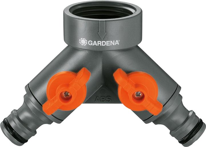 Produktbild Gardena Zwei-Wege-Ventil (2 Wege Verteiler, Hahnanschluss, Multikupplung, 33.30 mm)