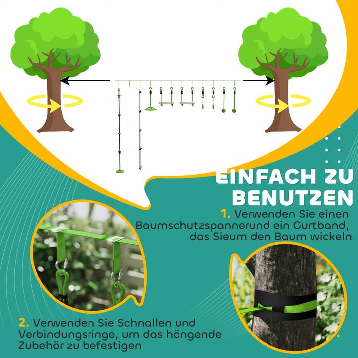 Actual product image Aiyaplay Kinder-Kletterseil-Set Kunststoff, Polyester Grün