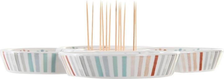 Image du produit DKD Home Decor Tablett für Snacks Bunt 22 x 22 x 3 cm Steingut