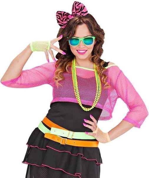 Actual product image Widmann 80s JAHRE GROUPIE GIRL (dress, net top, belt, headband with bow), S (S)