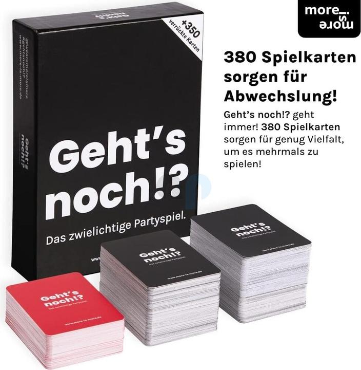 Produktbild More is more Geht's noch!? - das zwielichtige Partyspiel (Deutsch)