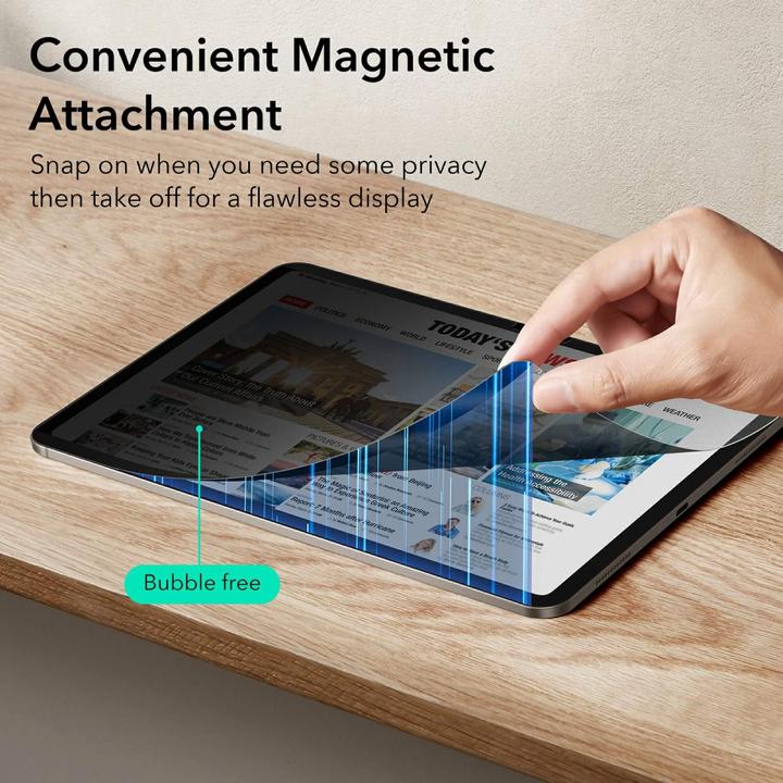 Actual product image ESR Magnetic Privacy screen protector (1 Piece, iPad Pro 13 2024 (M4))