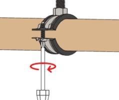 Actual product image Fischer German pipe clamp FGRS 32-37 M8/M10