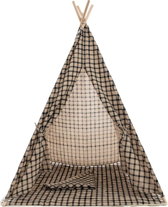 Actual product image CLP Play tent Esna, black checkered
