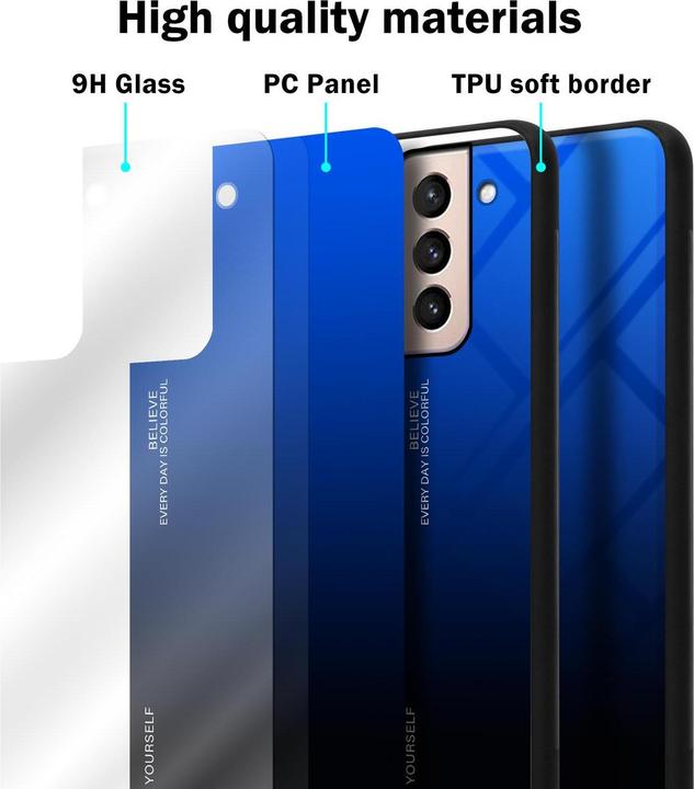 Productafbeelding Cadorabo TPU 2 kleuren glasdekking (Samsung Galaxy S21+)