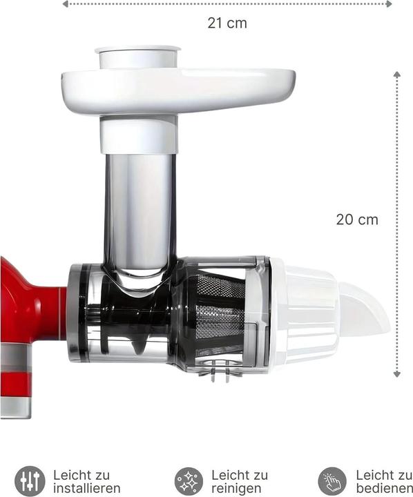 Produktbild Hermex Alternativer Entsafter für KitchenAid Slow Juicer Aufsatz Saftpresse