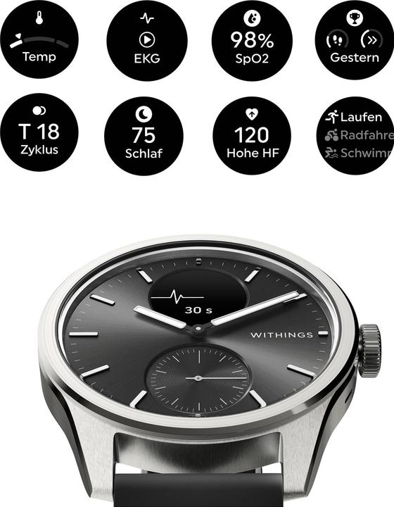 Produktbild Withings Unisexuhr Scanwatch 2 - 42mm black (42 mm)