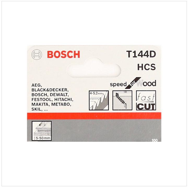 Actual product image Bosch Professional Zubehör Jigsaw blade T 144 D Speed for Wood, pack of 5