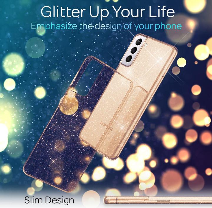 Produktbild Nalia Klare Glitzer Silikon Handyhülle (Samsung Galaxy S22+)
