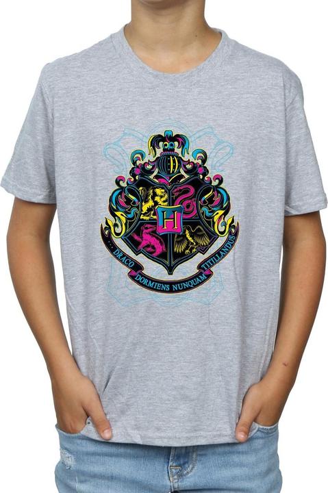 Immagine prodotto Neon Hogwarts Crest Maglietta Ragazzi (128)