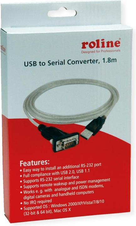 Actual product image Roline Converter cable USB-serial (1.80 m)