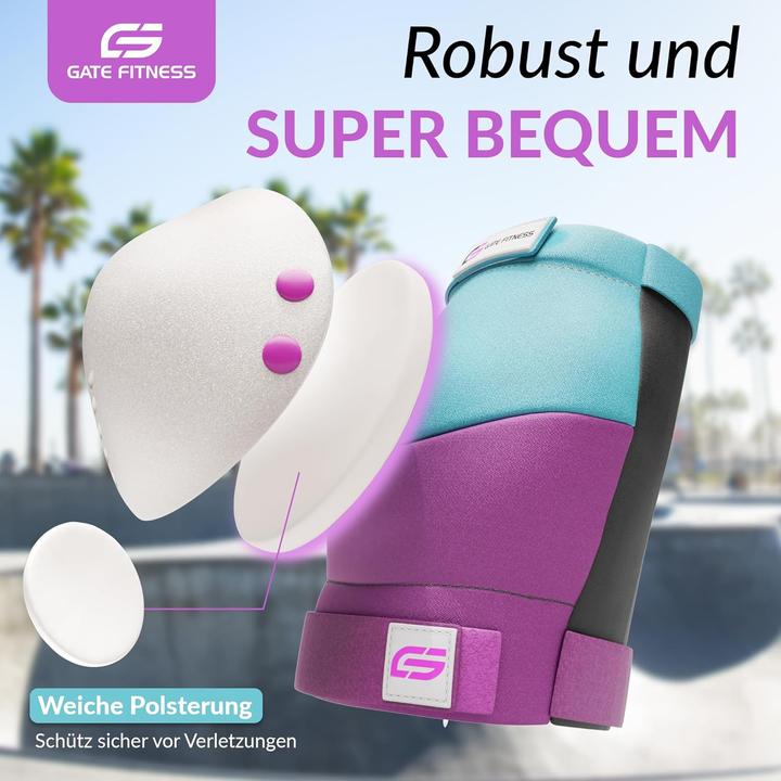 Produktbild Gate Fitness 6-teilige Protektoren-Set für Kinder & Jugendliche (M, Handgelenkschoner, Ellbogenschoner, Knieschoner, 6 Stück)