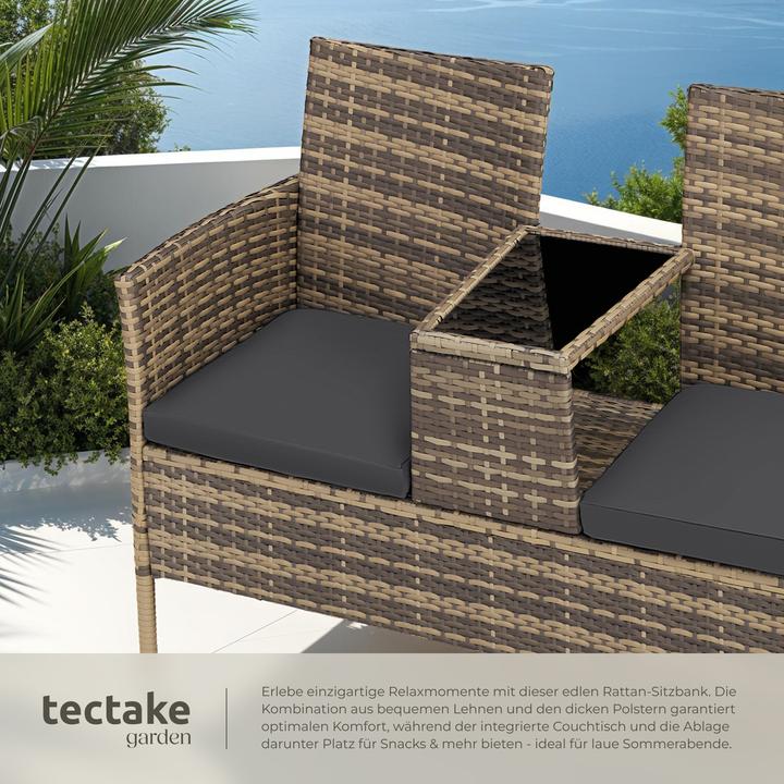 Immagine prodotto tectake Panchina da giardino in rattan