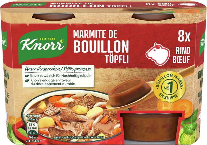 Image du produit Knorr Bouillon Marmite de boeuf, consistance molle & rapidement soluble, pour sauces, viande & wok (4000 ml)