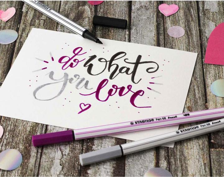 Actual product image STABILO Pen 68 brush Premium felt-tip pen (Lilac, 1 x)