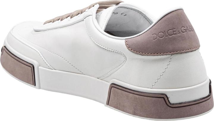 Produktbild Dolce & Gabbana portofino yatch sneakers in calfskin color white and dove grey (40)