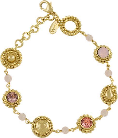 Produktbild Steinkult Armband mit Kristallsteinen "Sheila" (21 cm, Messing vergoldet, Kristall)