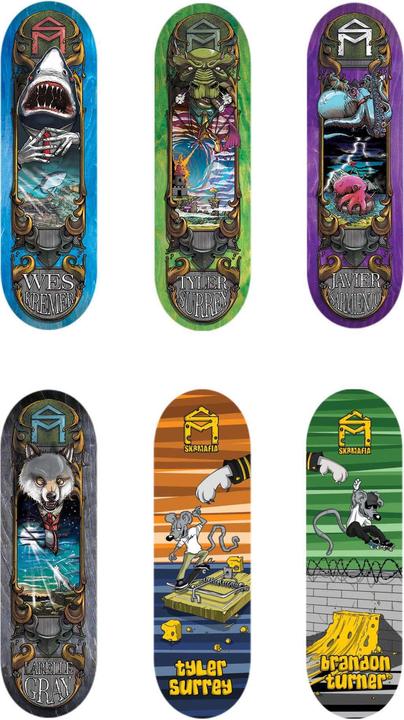 Actual product image Tech DECK Skateboards, 4 pcs. (German, French, Italian, English)