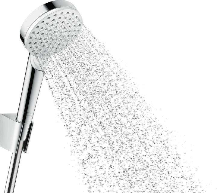 Produktbild hansgrohe Handbrause Set Crometta Vario 26691400 10 cm inkl. Brauseschlauch 125 cm chrom (2 Strahlarten, 14 l/min)