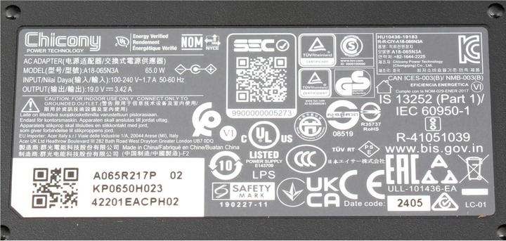 Actual product image Chicony A18-065N3A (65 W)