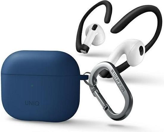 Uniq CASE nexo AirPods 3 GEN + ear hooks Silicone blue/blue (Headphone bag)