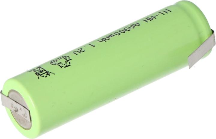 Produktbild AccuCell Akku Flat Top Mignon AA mit Lötfahne in Z-Form (1 Stk., AA, 800 mAh, Ladegerät inkl. Akku)