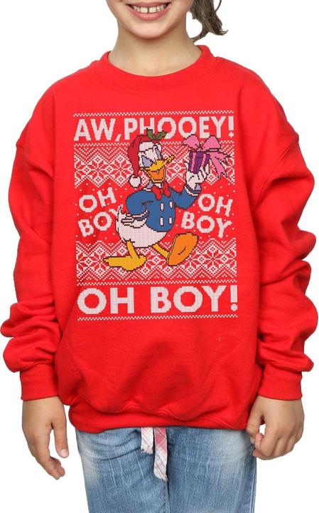 Produktbild Disney Donald Duck Christmas Fair Isle Sweatshirt Mädchen (152, 158)
