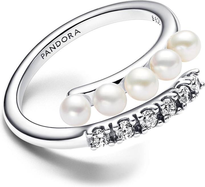 Immagine prodotto Pandora Anello trattato con perle d'acqua dolce e pavé (54, 925 Argento)