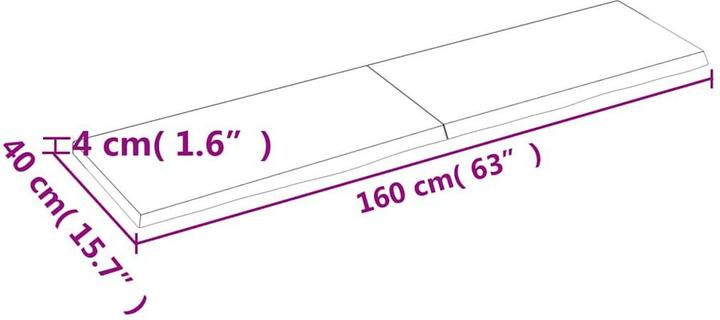 Actual product image VidaXL Saba (160 x 40 x 4 cm)