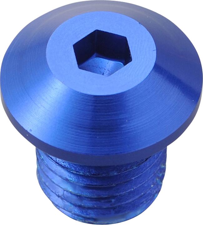 Image du produit Daytona Cache-vis aluminium CNC anodisé bleu F. Miroir filetage M10 X P1.25 filetage à droite