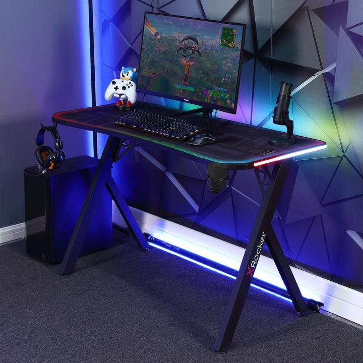 Actual product image X Rocker Xrocker Lumio Gaming Desk With Rgb Neo Motion +