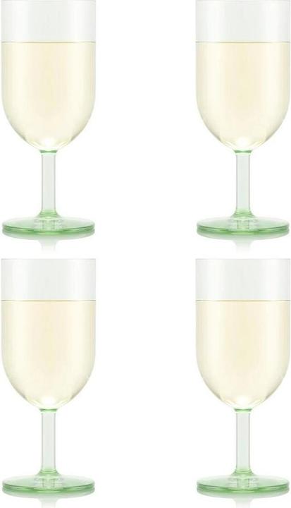 Immagine prodotto Bodum Bicchiere da vino per esterni Octet 230 ml, verde, 4 pezzi (23 cl, 4 Occhiali, Bicchieri da vino bianco)