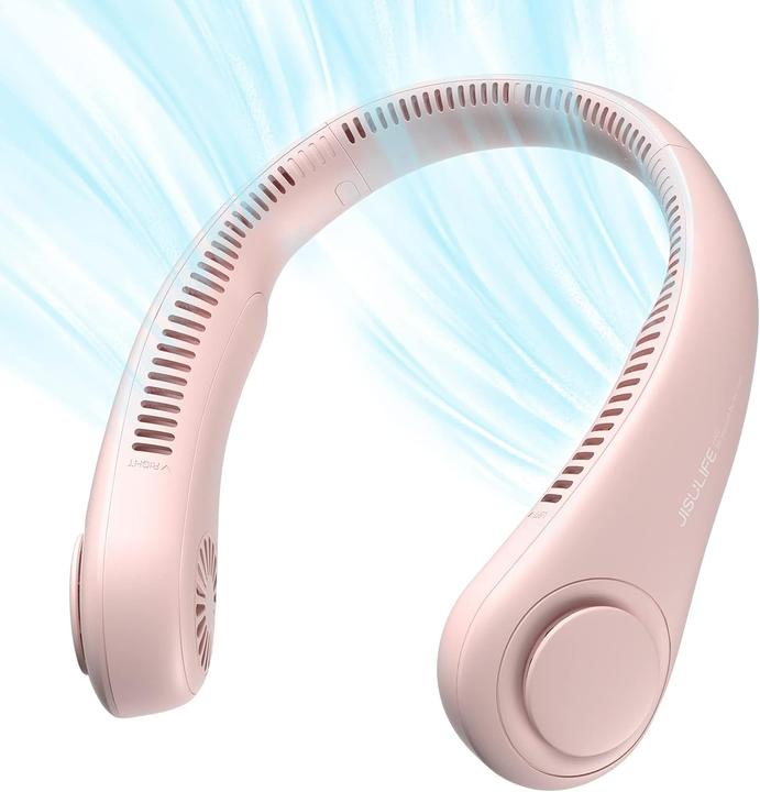 Immagine prodotto Jisulife - Premium Neck Fan Life3 (FA14) - Portable, 4000mAh, 3 Speeds - Pink