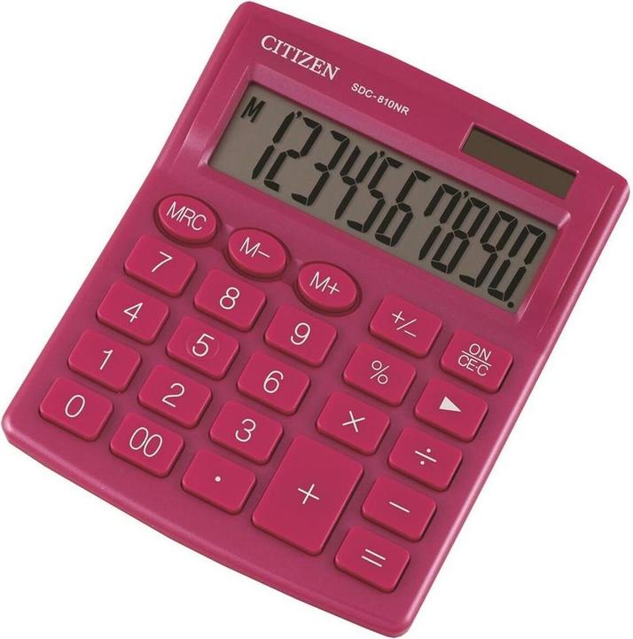 Citizen calculator calculator SDC810NRPKE, pink, desktop, 10 seats, dual power (Batteries)