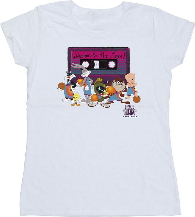 Actual product image Space Jam Womens/Ladies Team Cassette Cotton T-Shirt (XL)