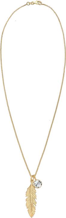 Immagine prodotto Elli mit Feder-Anhänger und Kristall (Argento, 45 cm)