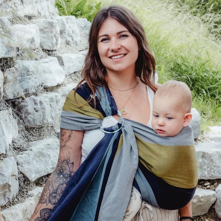Actual product image Hoppediz Babytragetuch gewebter Ring-Sling (2 m)