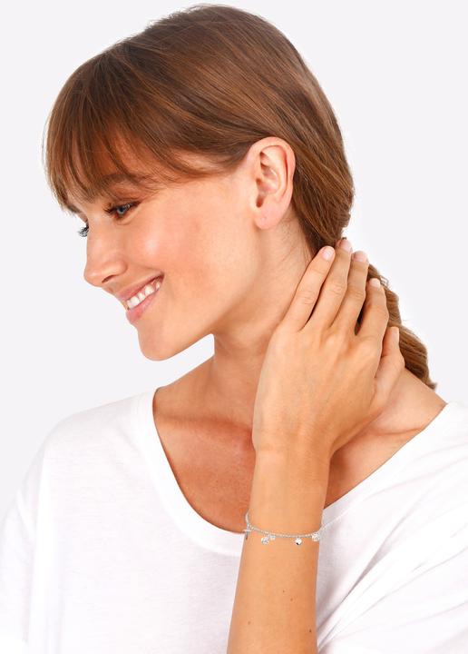 Produktbild Elli Bettelarmband mit Symbolen und Kristallen (18 cm, Sterling Silber)