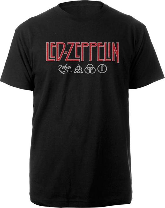 Actual product image Led Zeppelin Adult Symbols Logo TShirt (S)