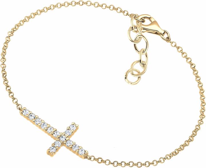 Produktbild Elli mit Kreuz Symbol verziert mit Kristallen (16 cm, Sterling Silber)