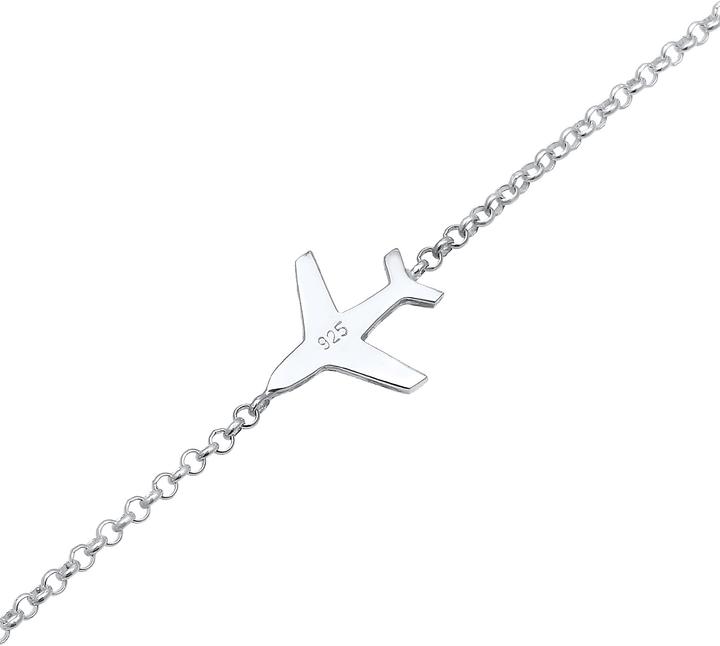 Image du produit Elli Erbskette mit Flugzeug-Anhänger (16 cm, Argent Sterling)