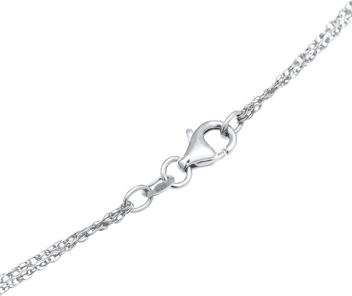 Produktbild Elli 2-lagige Kette mit Plättchen-Anhänger (Sterling Silber, 42 cm)