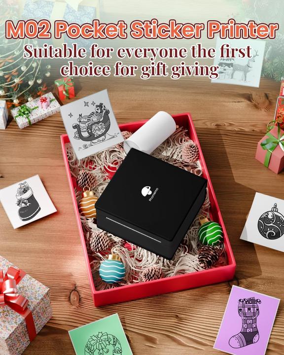 Immagine prodotto Phomemo Tragbarer Bluetooth-Fotodrucker mit 3 Rollen