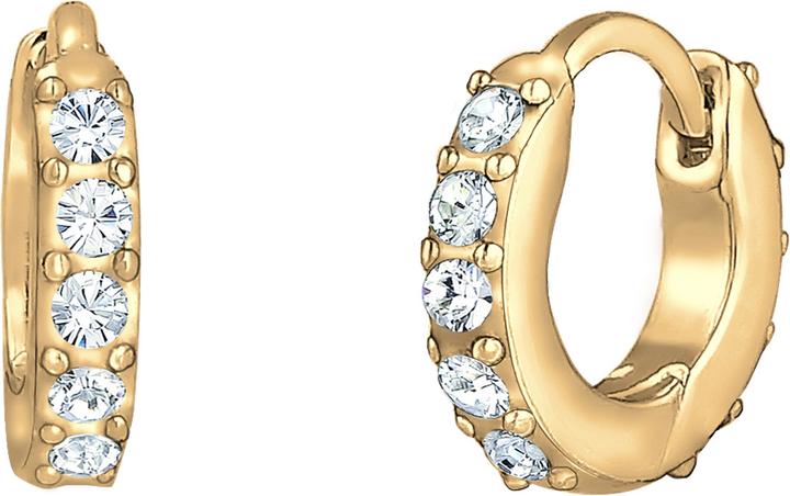 Image du produit Elli Creolen Minimal mit Kristallen (Argent Sterling)